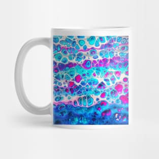 Grunge blue and pink bubbles Inkscape Mug